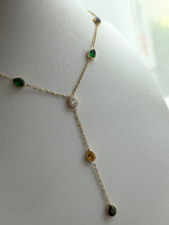 COLLAR PIEDRAS COLORES