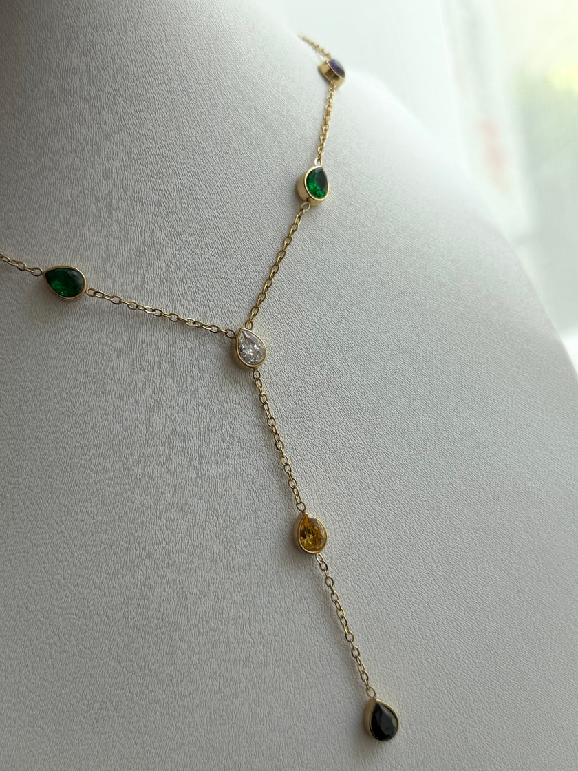 COLLAR PIEDRAS COLORES