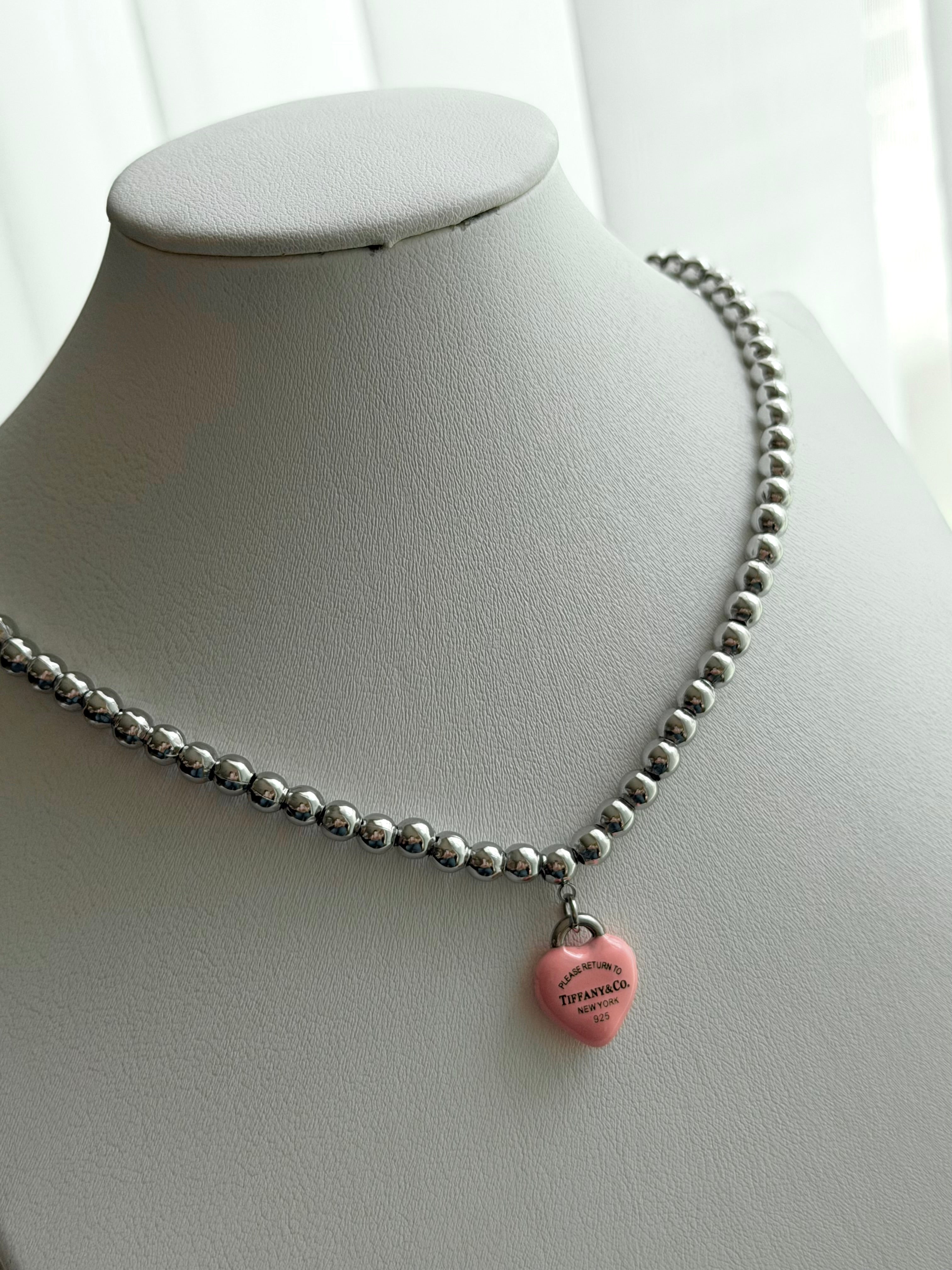 COLLAR CORAZON ROSA