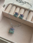SET OSITO ZIRCONIAS COLORES
