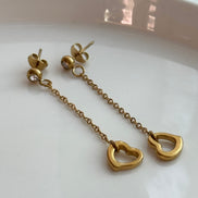 ARETE CORAZÓN LARGO DORADO