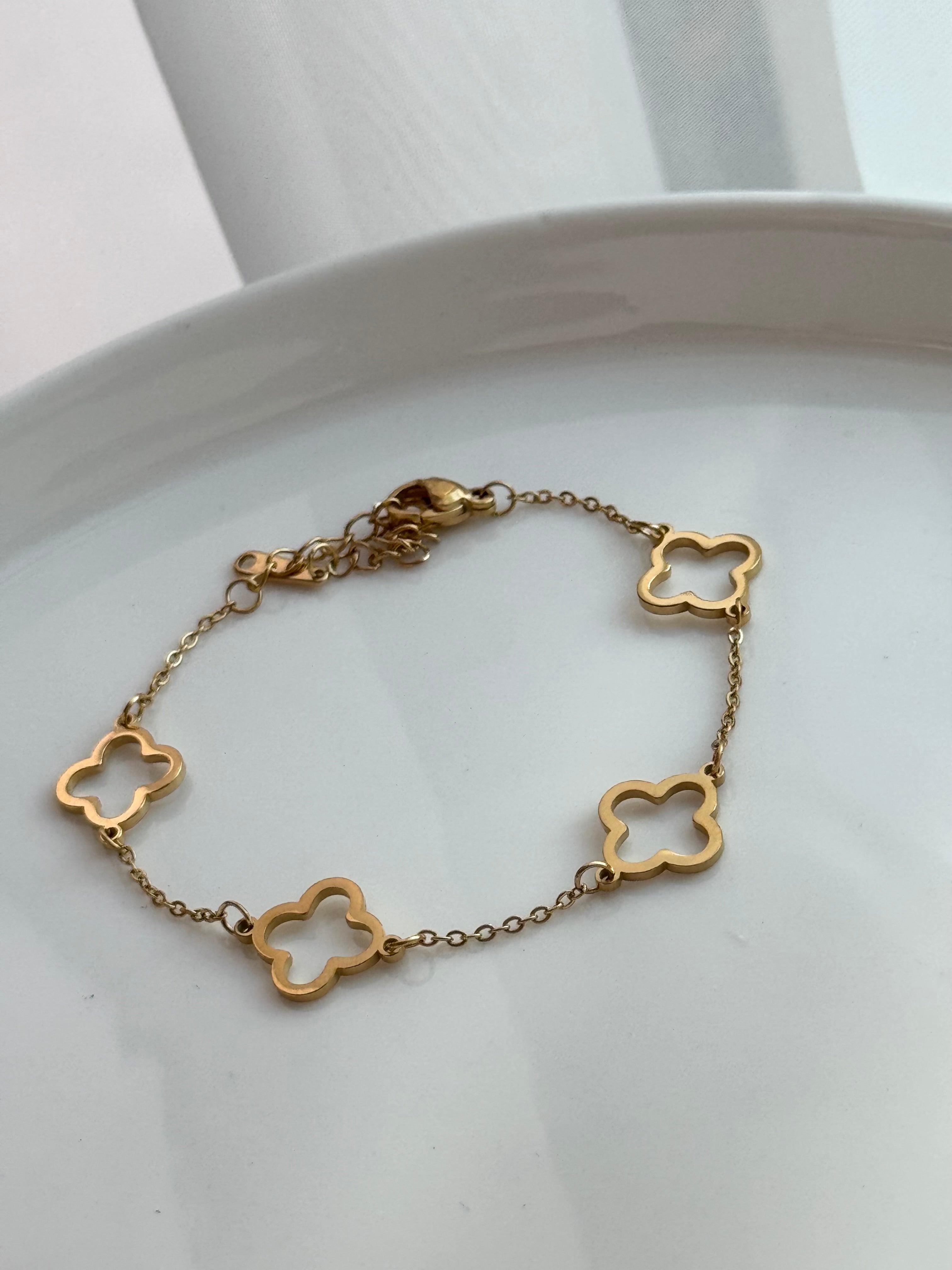 PULSERA TRÉBOL SILUETA