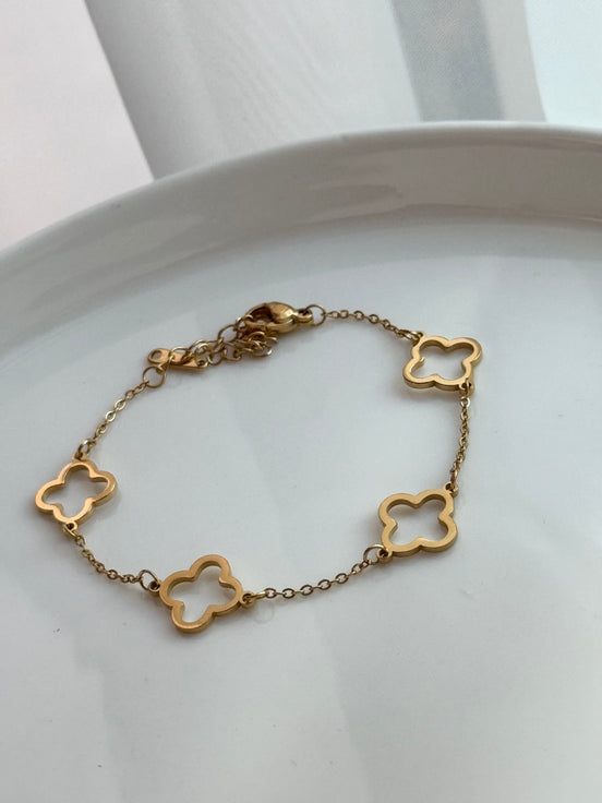 PULSERA TRÉBOL SILUETA