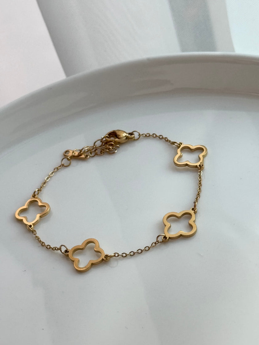 PULSERA TRÉBOL SILUETA