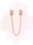CHARM CON CADENA ZIRCONIA ROSA