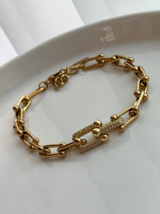 PULSERA ESLABONES CRISTAL