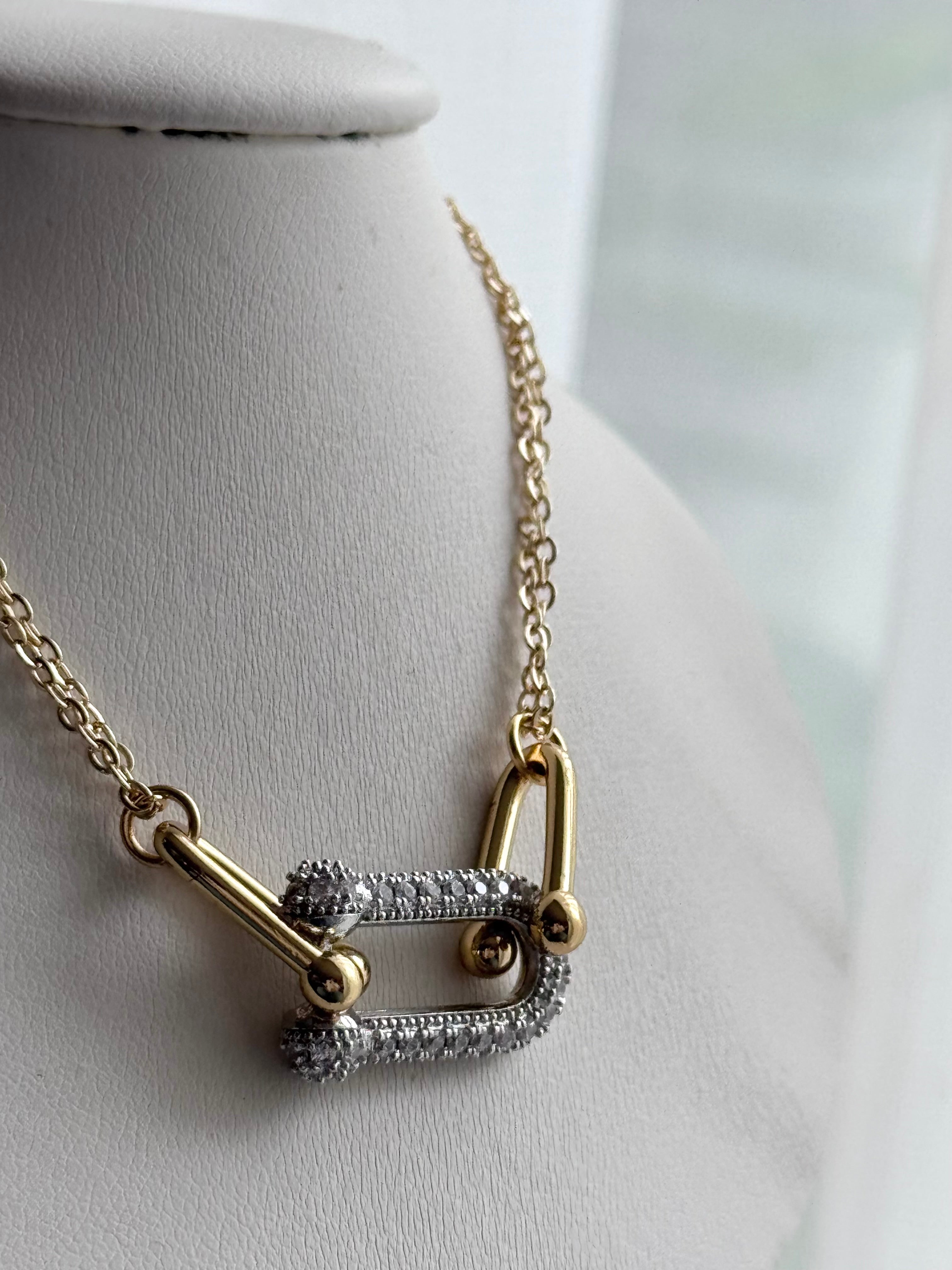 COLLAR ESLABONES CON CRISTAL