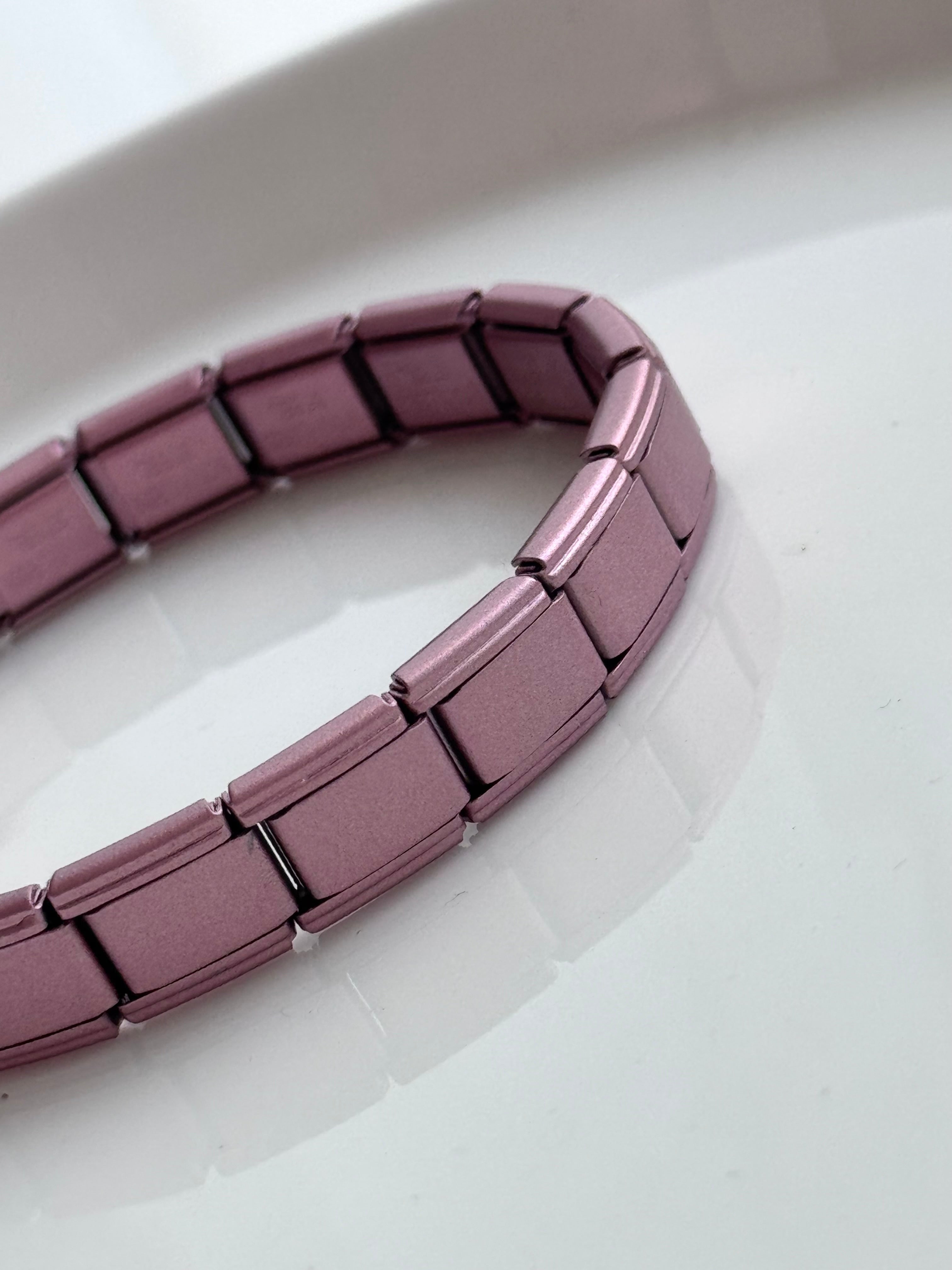 PULSERA ITALIANA ROSA MATE