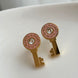 ARETES LLAVE ROSA