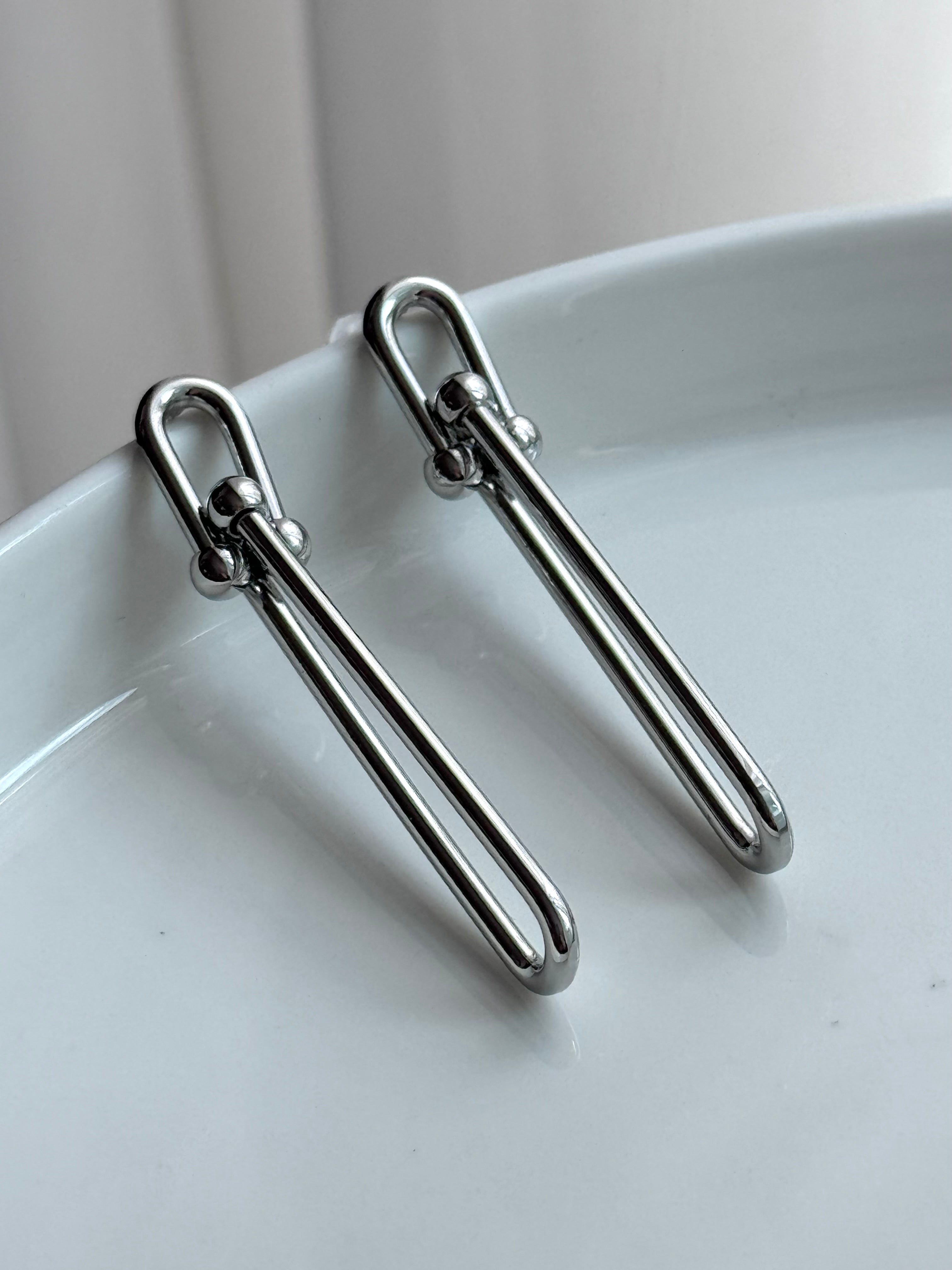 ARETE ESLABÓN LARGO PLATEADO