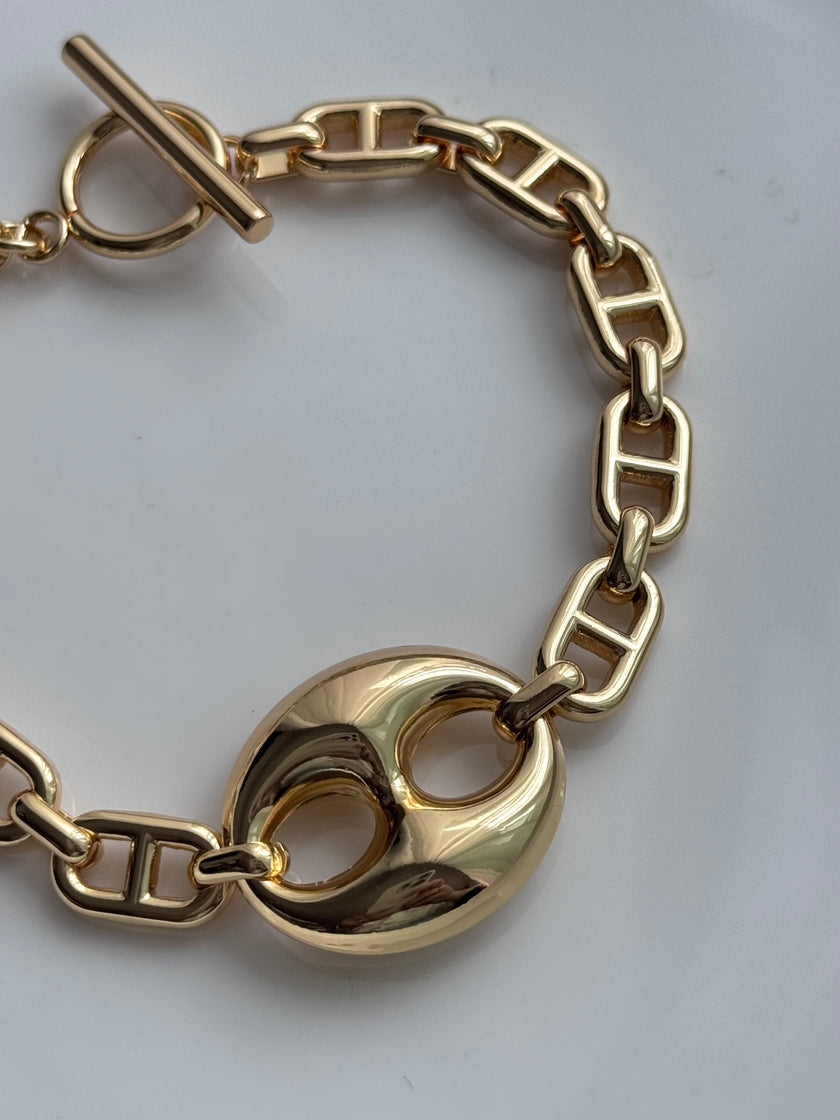 PULSERA HEBILLA GRANO DE CAFÉ