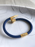 PULSERA CORREA AZUL CLAVO