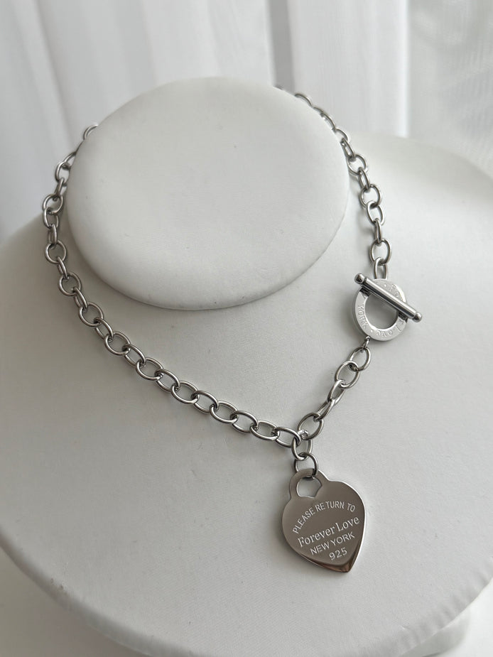 COLLAR CADENA Y CORAZON