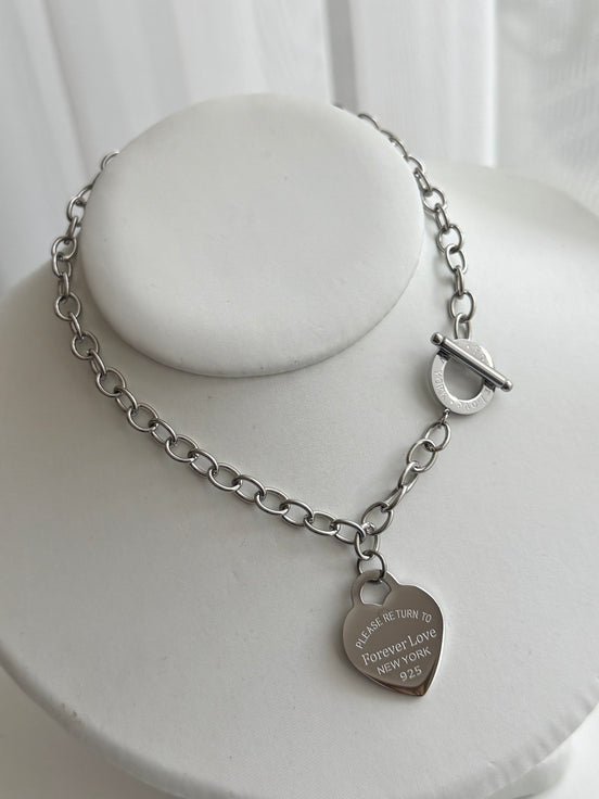 COLLAR CADENA Y CORAZON