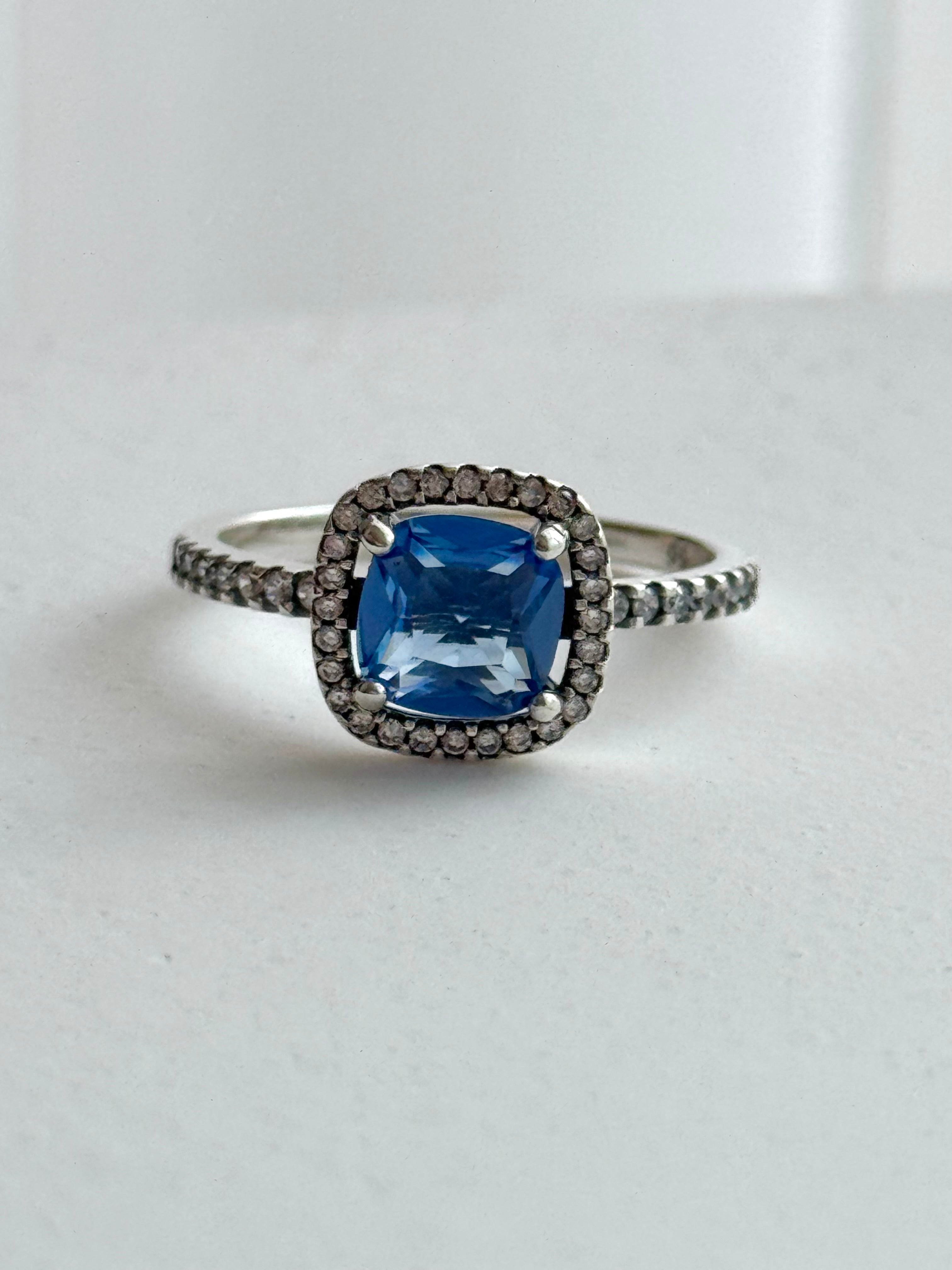 ANILLO ZIRCONIA AZUL