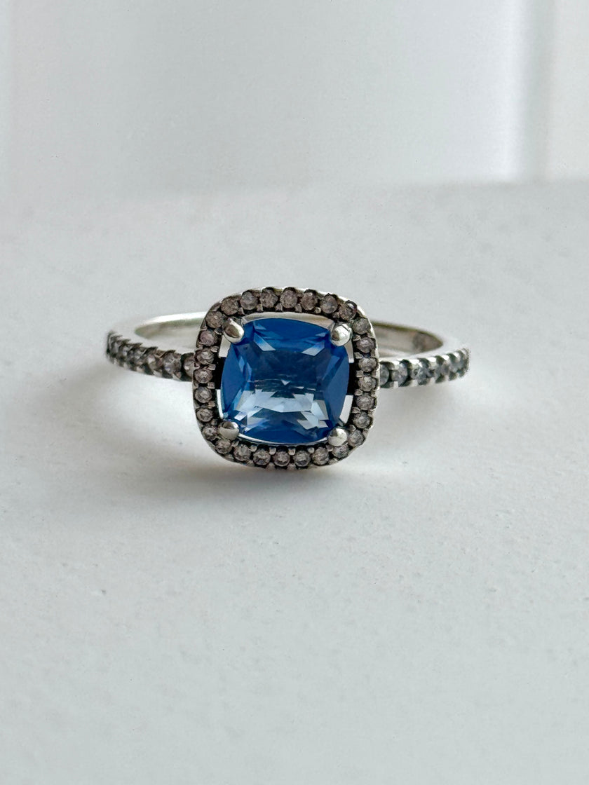 ANILLO ZIRCONIA AZUL