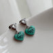 ARETE COLGANTE CORAZON AZUL