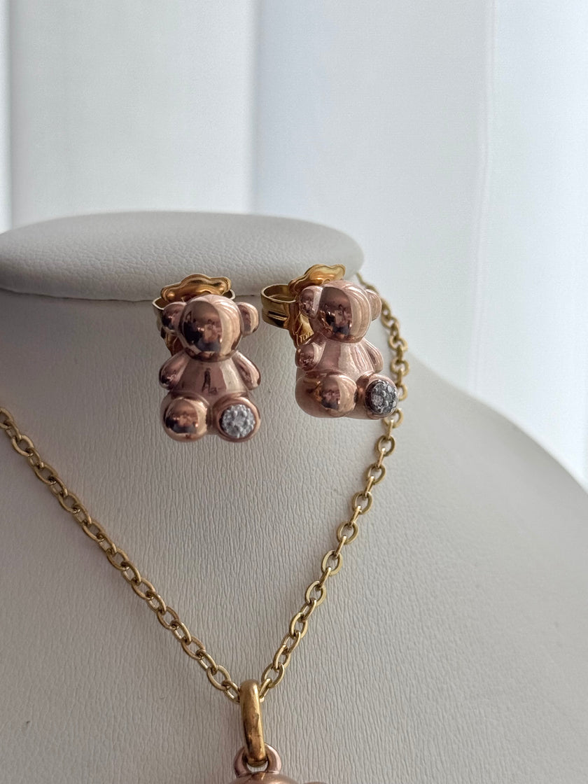 SET COMPLETO OSITOS ORO ROSA