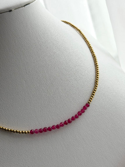 COLLAR BOLITAS ROSA