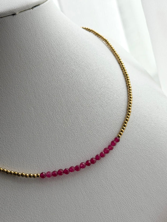 COLLAR BOLITAS ROSA