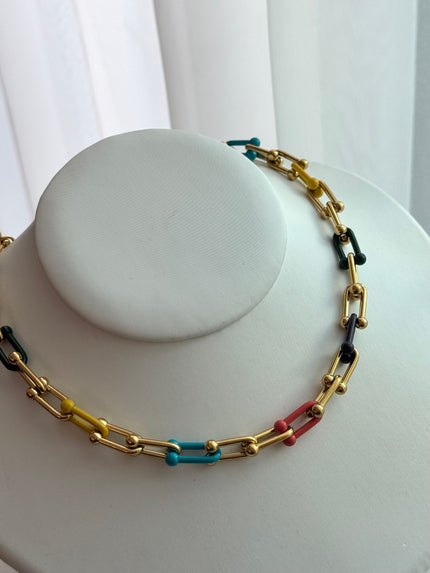 COLLAR ESLABONES DE COLORES