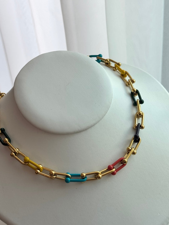 COLLAR ESLABONES DE COLORES