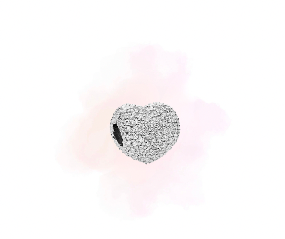 CHARM CORAZON CON CRISTAL