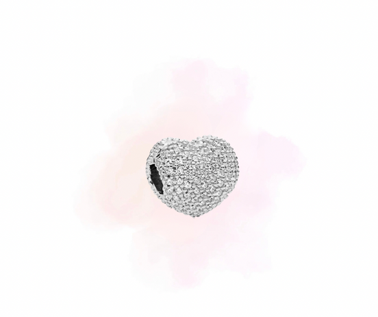 CHARM CORAZON CON CRISTAL