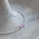 PULSERA CRISTAL MOÑO ROSA