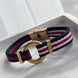 PULSERA TELA PLACA DORADA