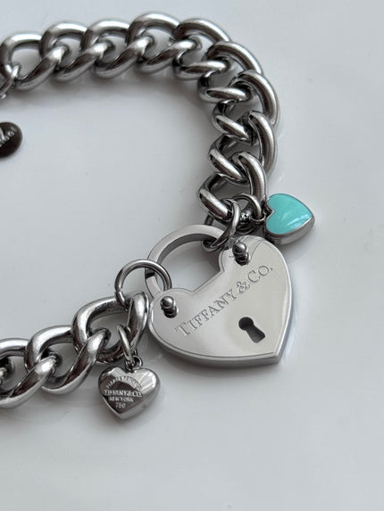 PULSERA CORAZON CANDADO