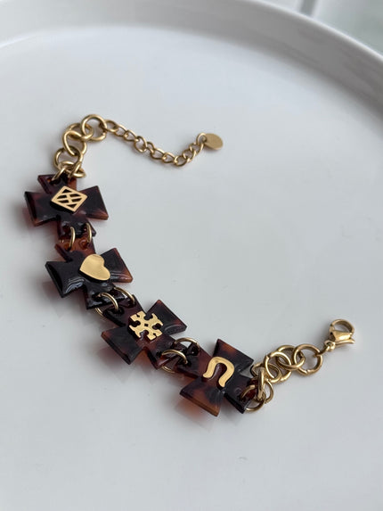 PULSERA DIJE CRUZ TORY