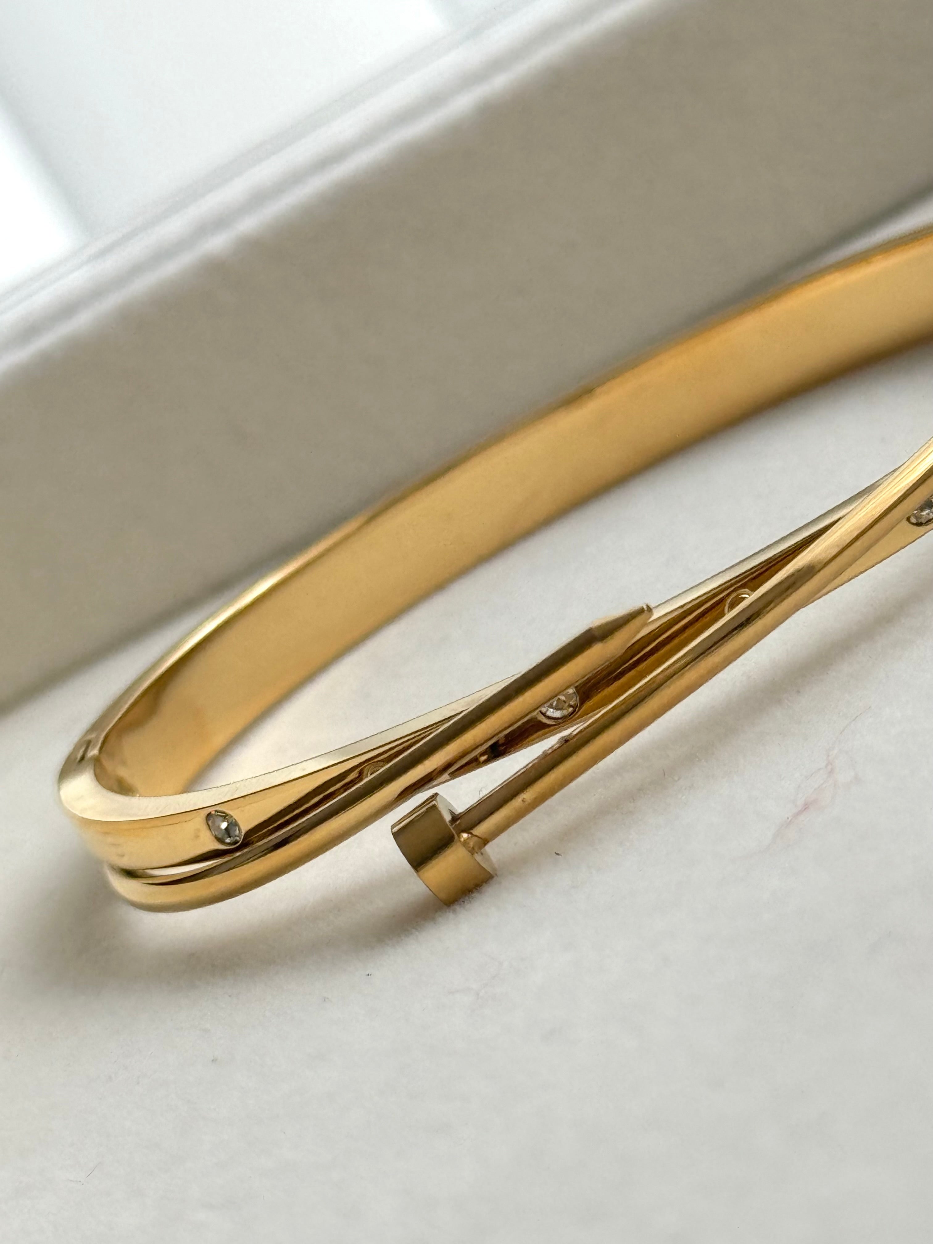 BRAZALETE DÚO CLAVO Y TORNILLO CON ZIRCONIA