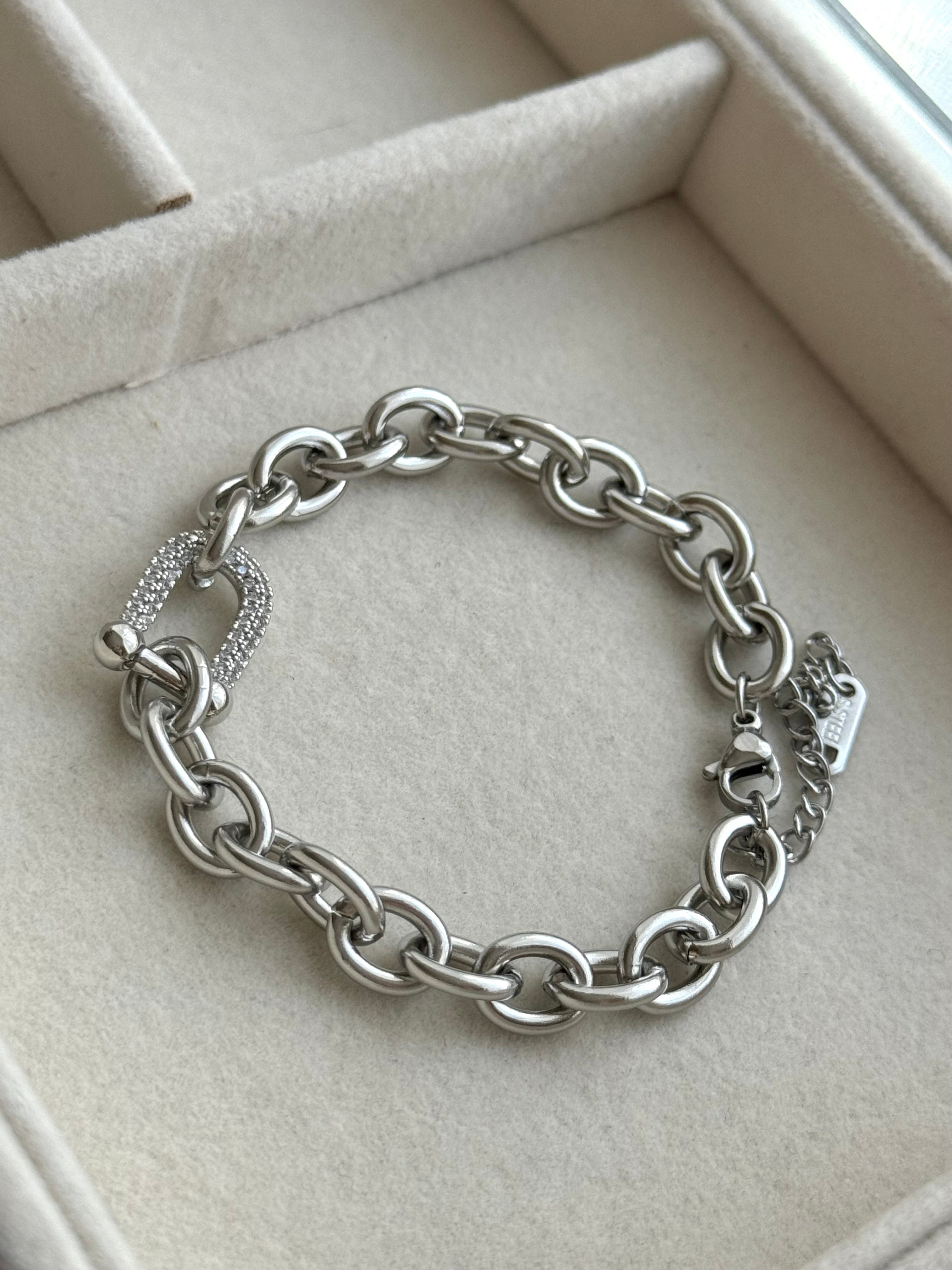 PULSERA ESLABÓN ZIRCONIA