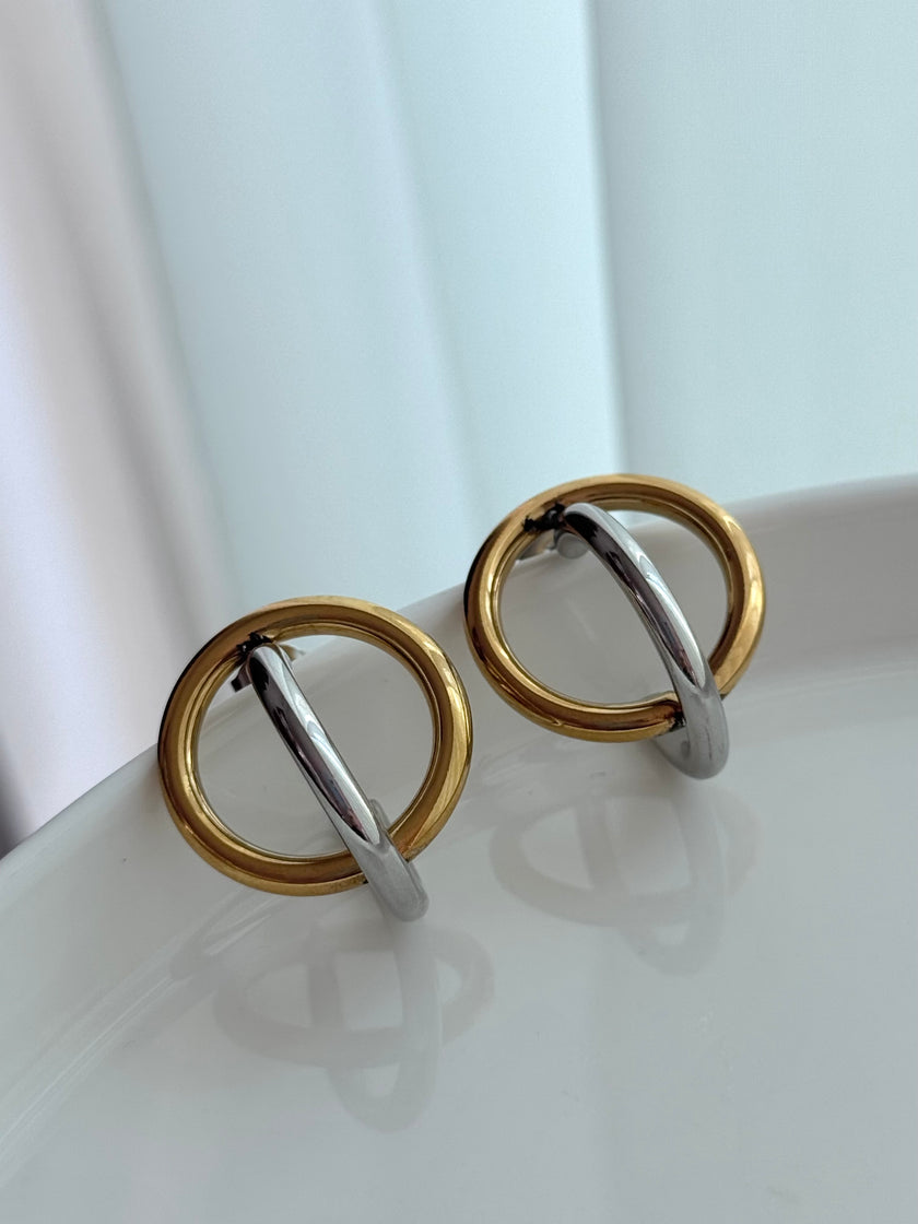 ARETE CÍRCULO BICOLOR