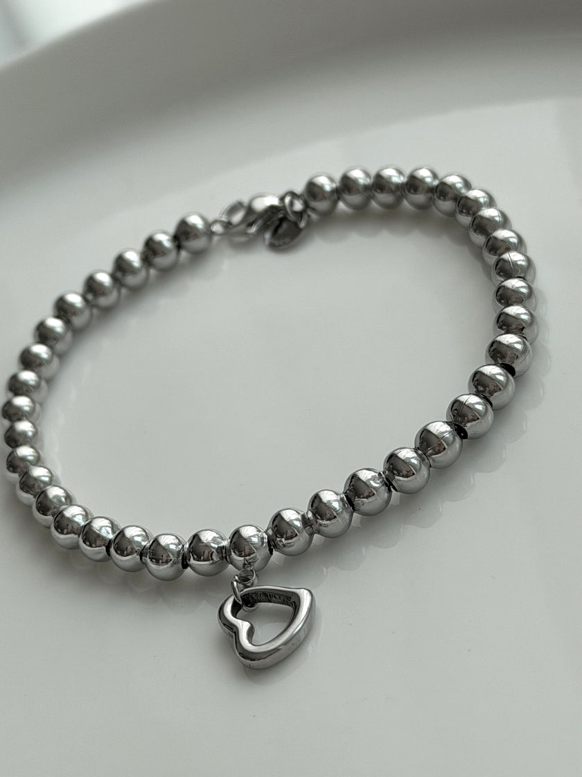 PULSERA BOLITAS CORAZON