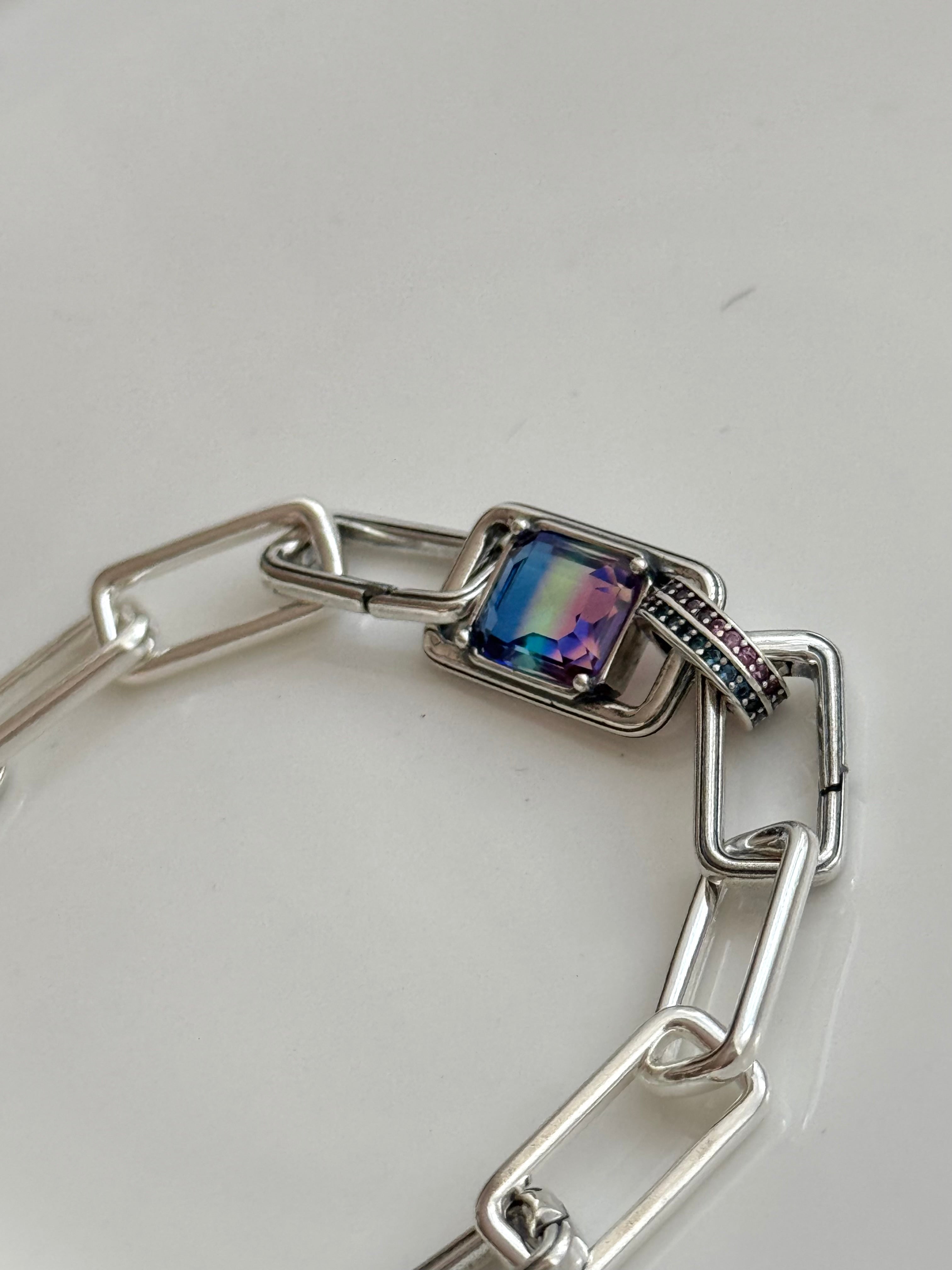 PULSERA ESLABÓN CON CRISTAL