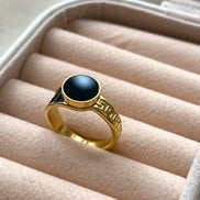 ANILLO CÍRCULO NEGRO