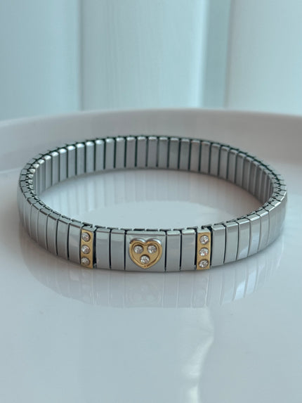 BRAZALETE STRIPES CON CORAZON