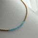 COLLAR BOLITAS CON CRISTAL AZUL