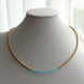 COLLAR BOLITAS CON CRISTAL AZUL