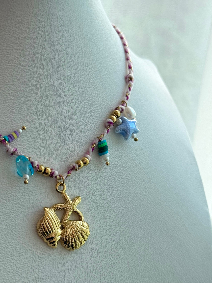 COLLAR HILO CON DIJES ROSA