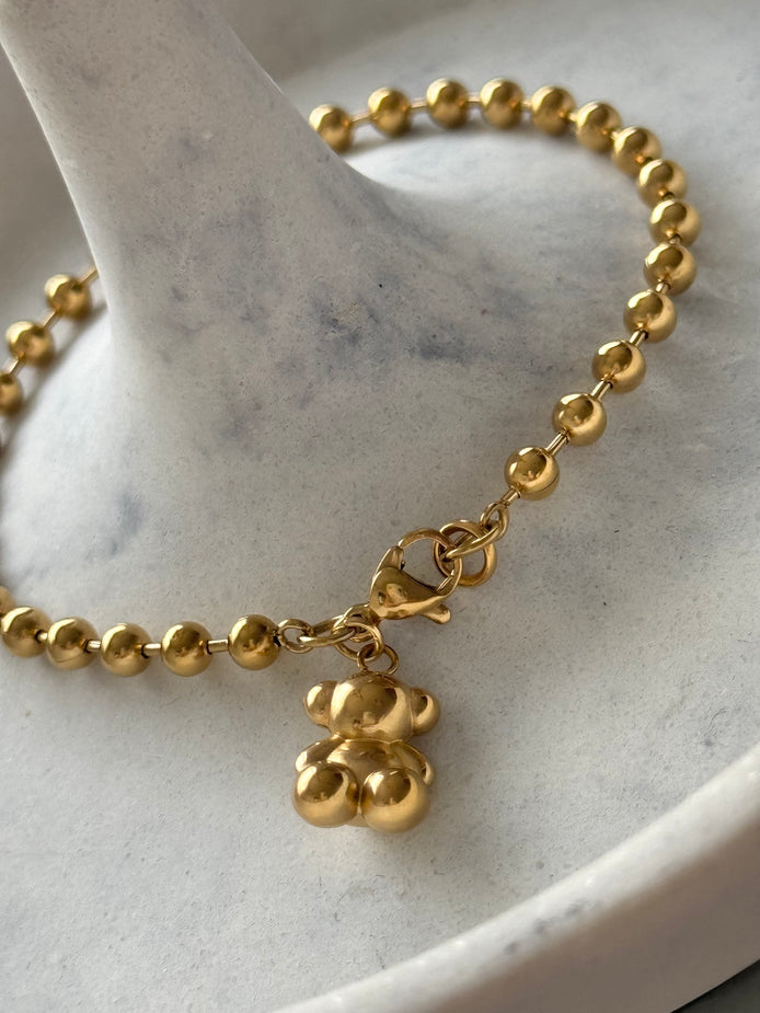 PULSERA BOLITAS CON OSO