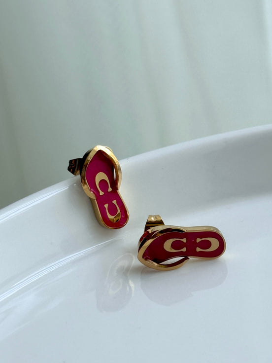 ARETE SANDALIA ROJA