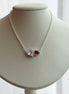 COLLAR DOBLE CORAZON ROJO