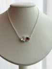 COLLAR DOBLE CORAZON ROJO