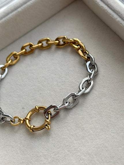 PULSERA CADENA BICOLOR