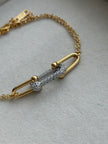 PULSERA ESLABONES CON CRISTAL