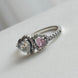 ANILLO DOBLE CORAZON ROSA