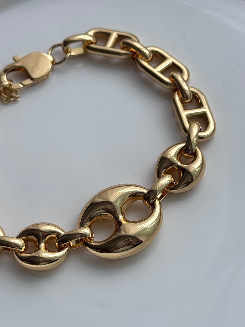 PULSERA HEBILLA GRANO DE CAFÉ